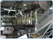 Installation of pumping pipes from production machines